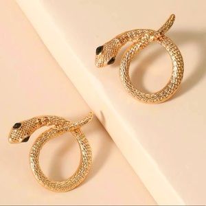 Gold Snake Earrings